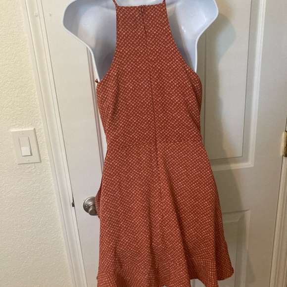 Faux wrap sun-dress | burnt orange/rust 🔥 🍊 - Picture 5 of 6